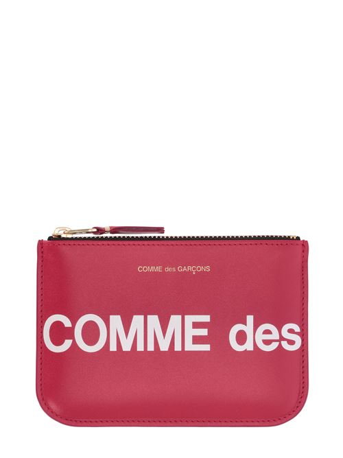 Red coin purse with logo on the front and zip Comme des Garcons | SA8100HL2